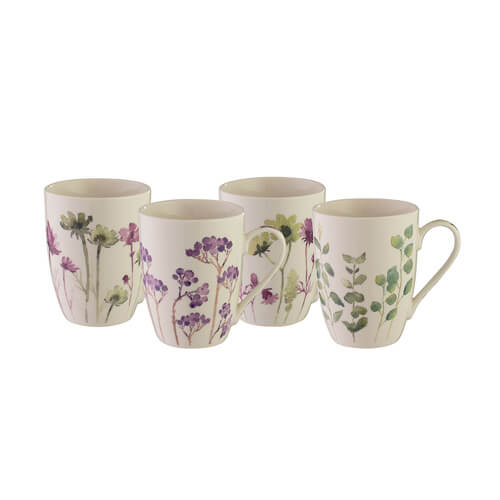 Bundanoon Coupe Mug (Set of 4) (Botanical)
