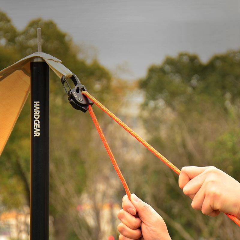 Tent Rope Tensioner Aluminum Alloy Rustproof Strong Load-bearing Lightweight Portable Tent Cord Adjuster Tent Accessories