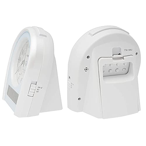 CASIO TTM-160NJ-8JF Alarm Clock, Radio-Controlled, Silver, Analog, Always-On, Temperature, Humidity, Calendar