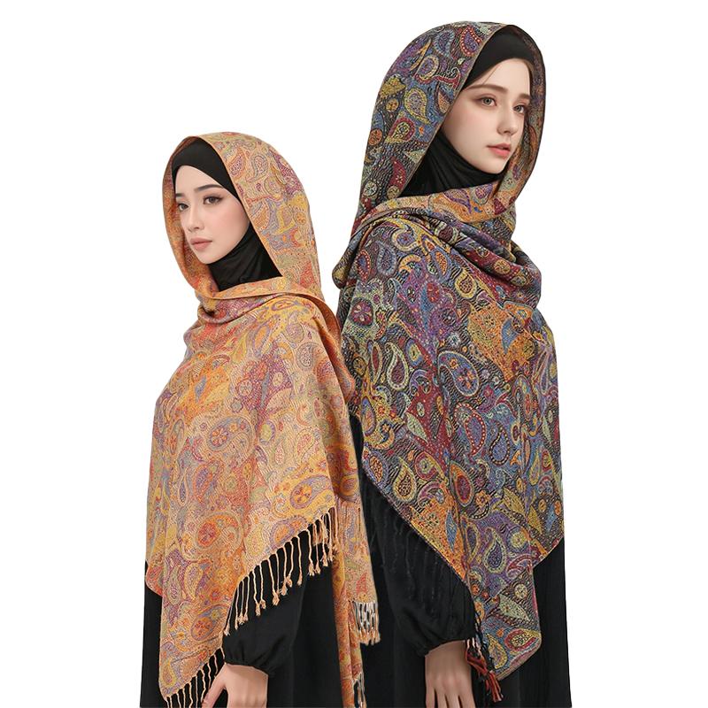 New Fashion Winter Scarf Cashmere for Women Pashmina Design Floral Wrap Female Thick Blanket Soft Bufanda Warmth Shawl Kerchief