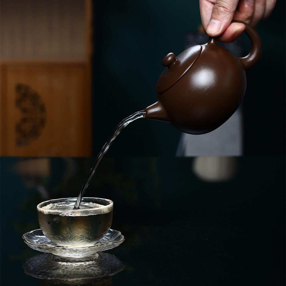 Handmade Yixing Zisha Purple Clay Xi Shi Teapot - Small Capacity Kung Fu Tea Brewing Set for Collectors and Households