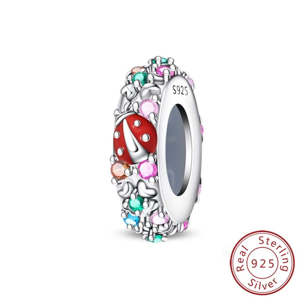 925 Silver Paw Prints Flowers Stars Moon Butterfly Safety Buckle Spacer Beads Fit Bracelets Necklace DIY Jewelry Gifts