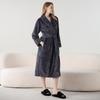 Autumn and Winter Bathrobe Padded and Thickened Couples Robe Lengthened Pajamas Women Bebe Velvet Comfortable Homewear