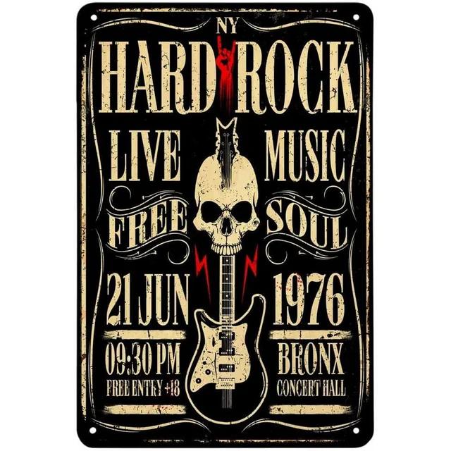 Vintage Metal Tin Signs  Music Keeps My Heart Beating  Retro Art Posters for Home Club Cafe Bar Pub Decor  Inspirational Wall