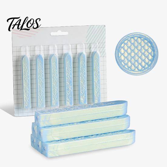 Wax Seal Sticks for Invitation 6PCS Aurora Sealing Sticks, Multi-color Gradient Strips, Without Dreamy Collage Core Stamp, Envelopes And Wedding