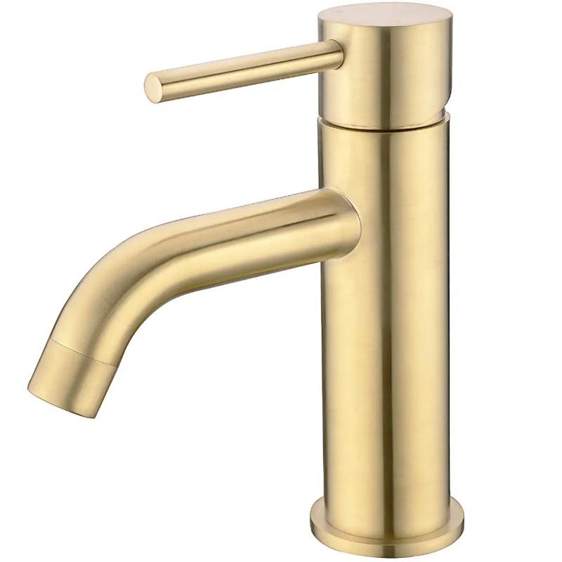 

Brushed Gold Faucet Hot Cold Water Basin Sink Tap Bathroom Washbasin Water Mixer Tap Bathroom Faucet Tap золотой