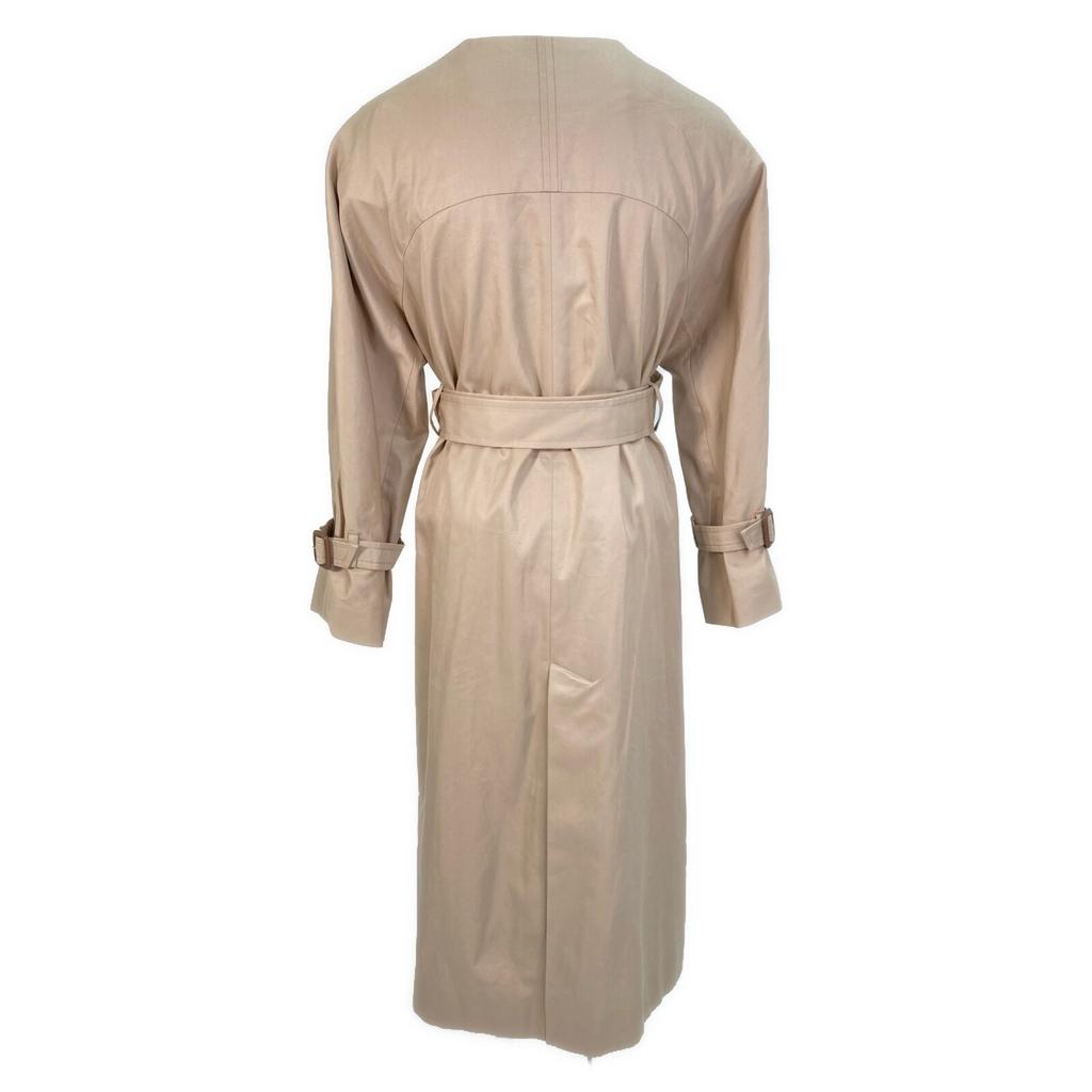 ANAYI 21 Year Old Beige Cotton Hasui Gabardine Crew Coat Coat 34 beigeUsed