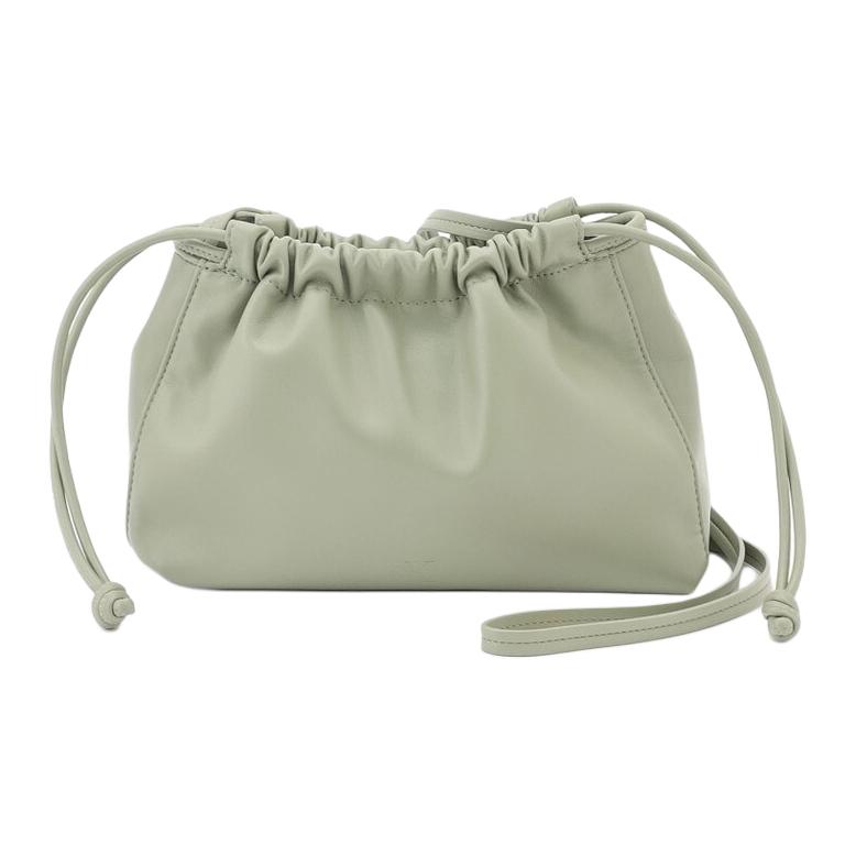 Calvin Klein Cute Drawstring Letter Embossed Synthetic Leather Shoulder Bag Women bags Light-Green DH3771-PCY Light Green