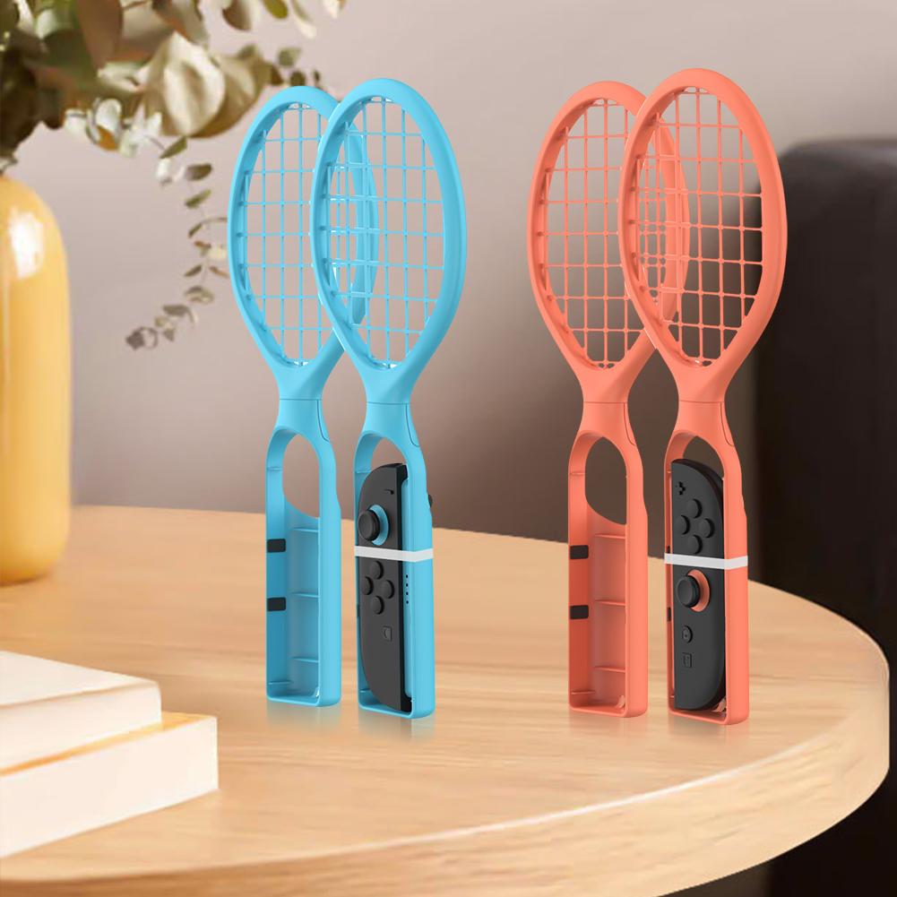 2Pcs Tennis Racket For Nintendo Switch/Switch OLED Joy-Con Handle Holder Controller Grip Tennis Racket For Switch 2 Controller