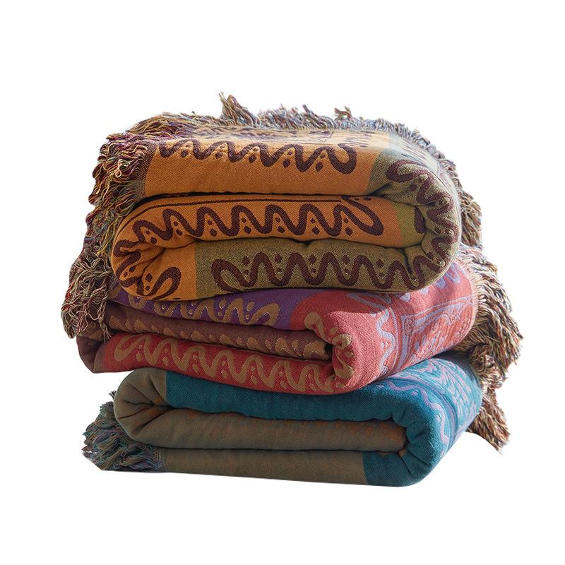 Multi-layer Cotton Gauze Throw Blanket Machine Washable Towel Quilt Summer Sofa Office Nap Air Conditioning Cover Blanket Household Sofa Towel