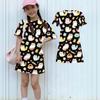 Girls Animal Print Dress Short Sleeve Round Neck Loose Fit Lightweight Casual Summer Dress for Kids
