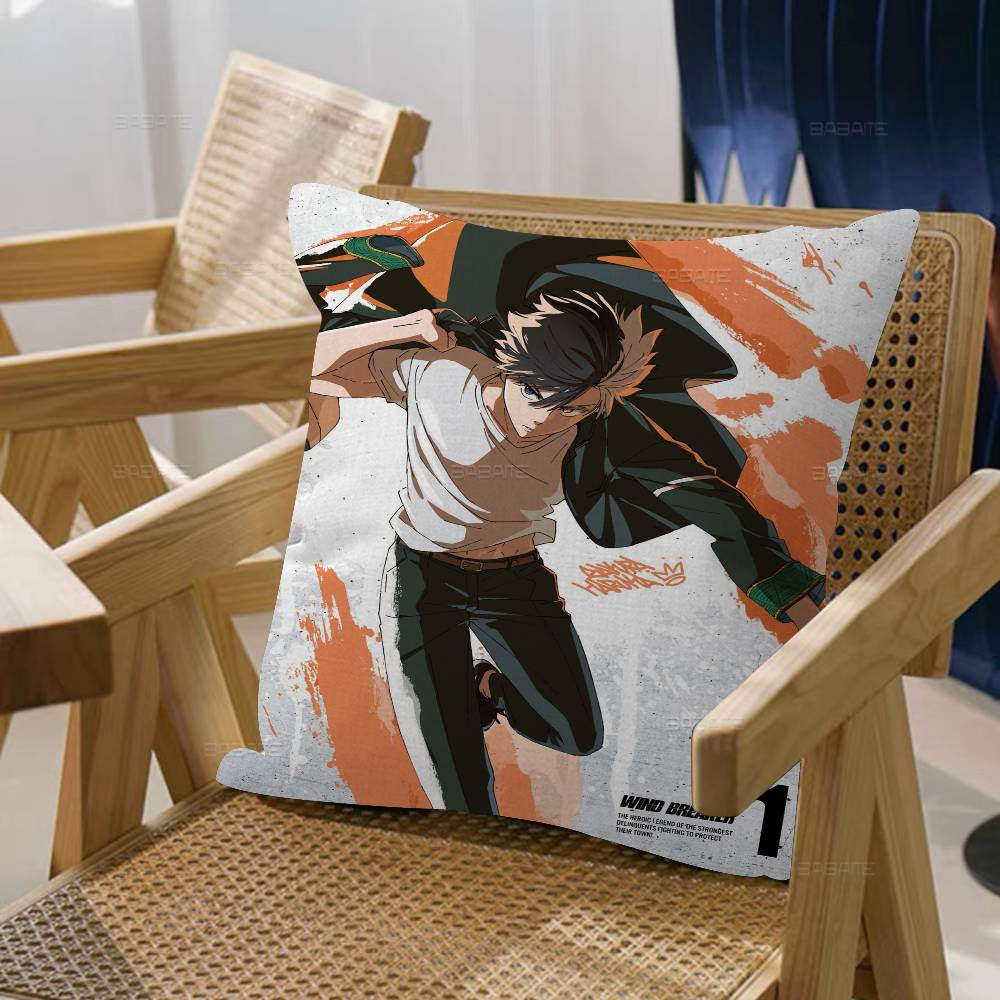 Japanese Anime Wind Breaker Cushion Cover Pillow Cover Decor Pillowcase Printed Cushion Case For Couch
