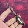Wild Horse Magnesite Natural Gemstone Pendant Guitar Copper Wire Wrapped Pendant