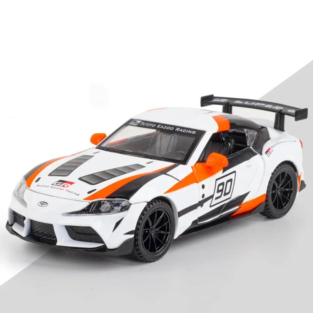 1/32 Toyota Supra GT4 Concept Alloy Sports Car Model Diecast Metal Toy Vehicles Model Simulation Sound and Light Kids Toy Gift
