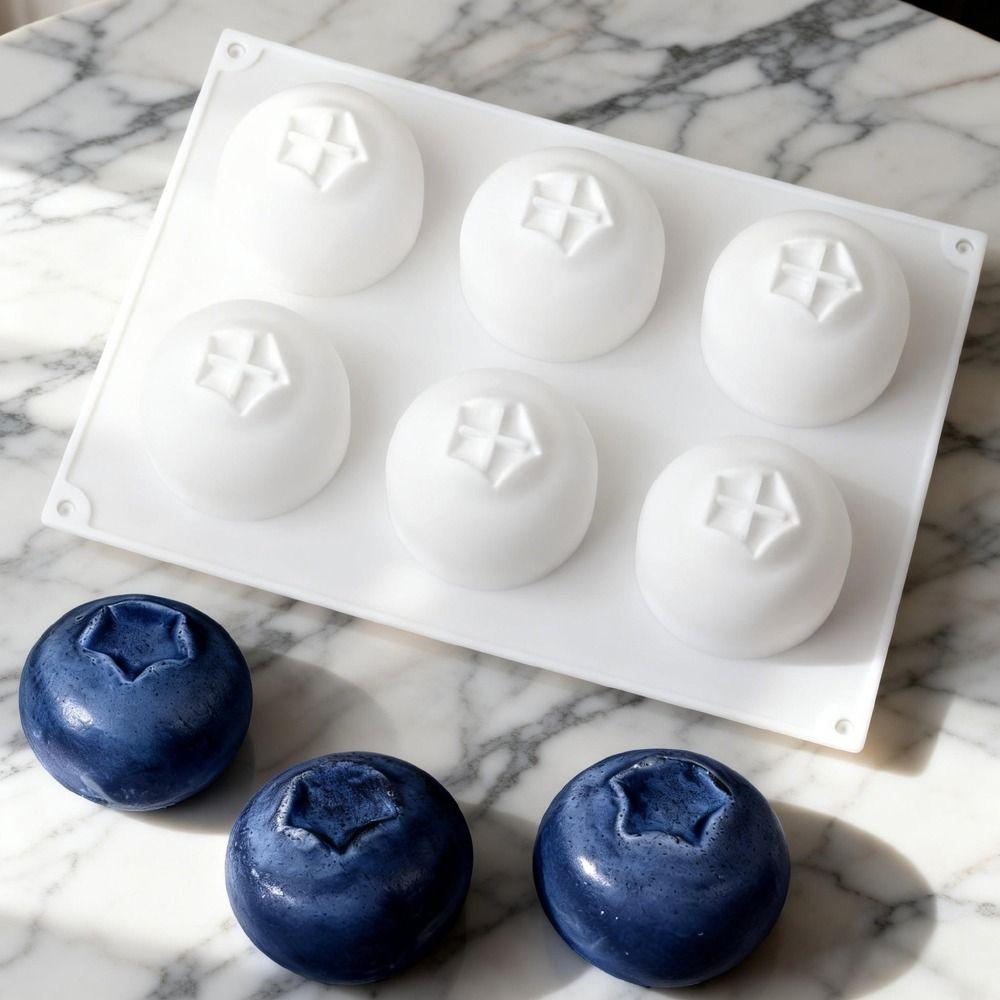 6 Cavity Blueberry Mousse Cake Mold Heat Resistant French Pastry Mold  Chocolate