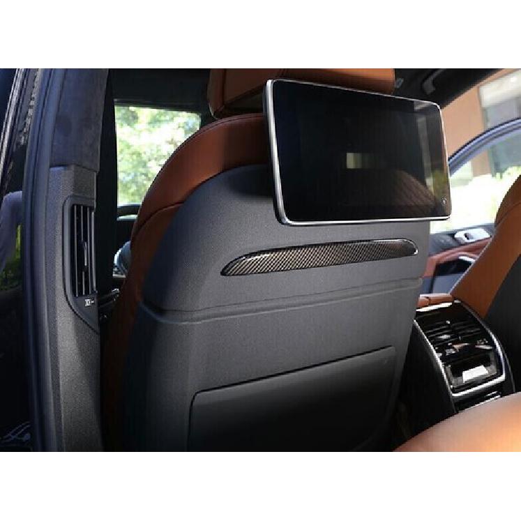 For BMW X7 G07 -22 Carbon Fiber Style Seat Back Storage Bag Trim Decor Cover