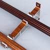 2pcs Curtain Rod Bracket Metal Double Bracket For 28/30Mm Curtain Rails Wall Mount Support Adjustable Up Down Aluminum Alloy