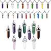 Stunning Hexagonal Column Pendant Necklace With Natural Quartz Crystal For Chakra Healing