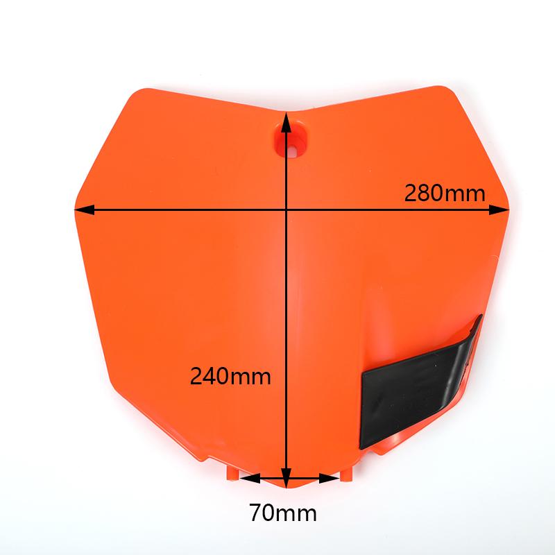 For KTM 2013-2015 SX SXF XCF 125 250 350 450 Motocross Motobike Pit Dirt Bike Number Plate Front Name Plate Spare Parts