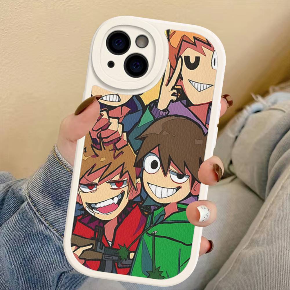 Cartoon Cute E-Eddsworlds Phone Case For IPhone 16 15 14 11 12 13 Pro Max Plus Back Leather Shell