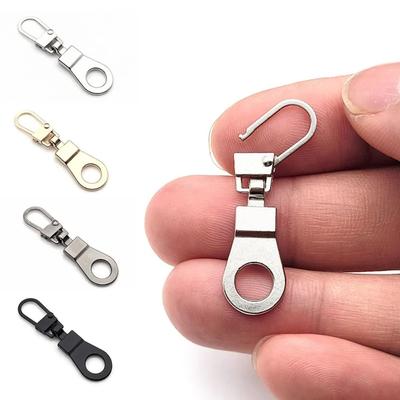 5 Stück Metall-Reißverschlussschieber, Ersatzlasche, Reißverschlussschieberkopf, abnehmbarer Reißverschlusskopf, für Rucksäcke, Geldbörsen, Reparatur, Nähzubehör