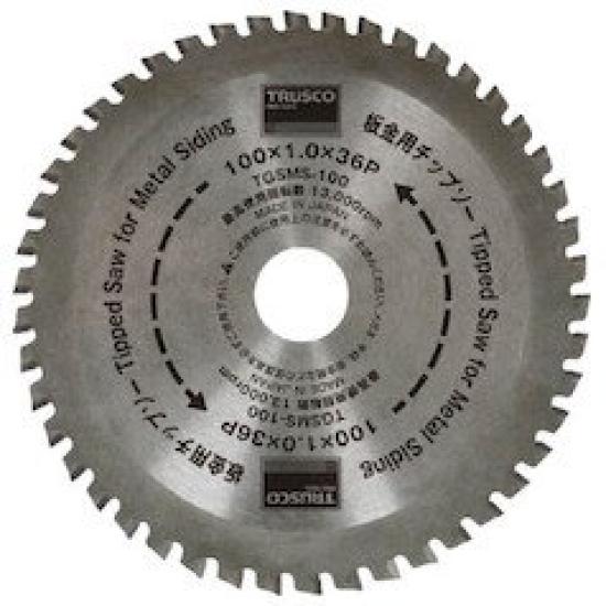 TRUSCO TGSMS100 Sheet Metal Tipped Outer Diameter 100mm Saw,
