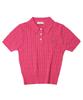 Siyajyu Sikn2079 Cotton Crop Cable Collar Knit_Pink