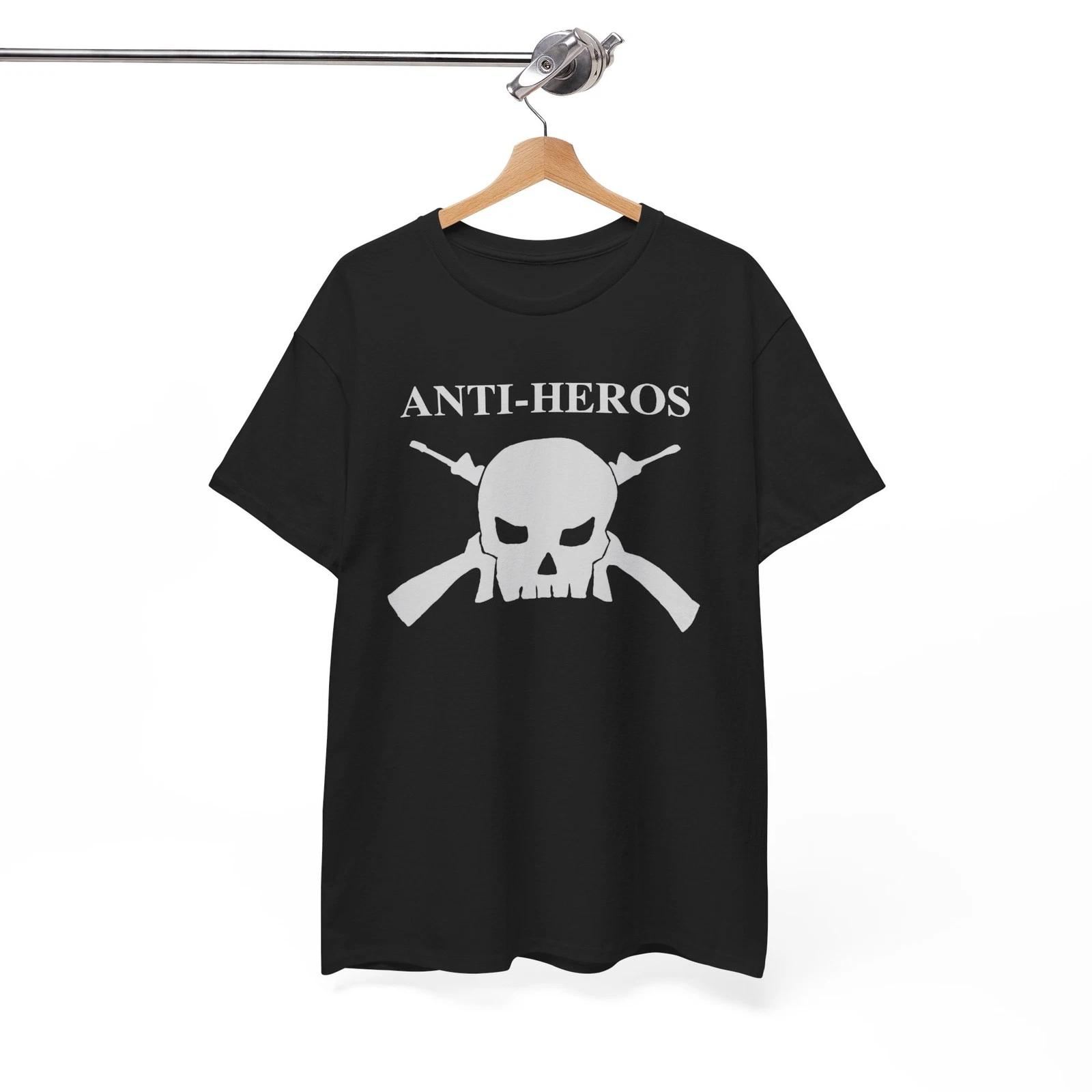 ANTI HEROS T-SHIRT - Punk, Skinhead, Anti Racist, Oi, American Unisex Tee S