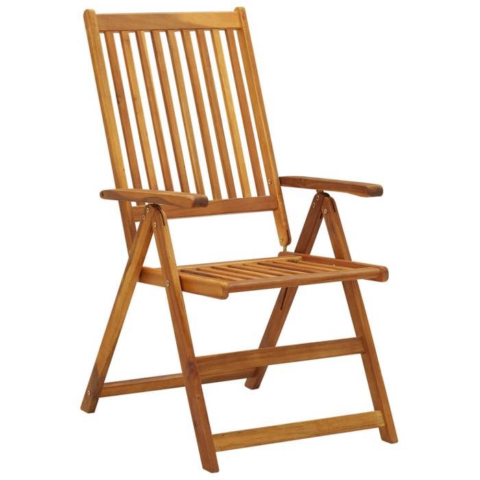 VidaXL Lot de 4 Chaises Inclinables de Jardin avec Coussins, Sièges de Terrasse, Chaises de Salle à Manger, Meubles de Patio 3065349