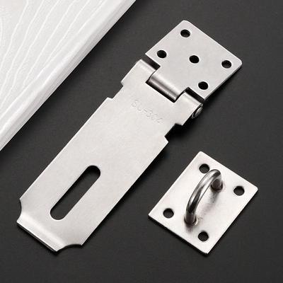 304 Stainless Steel Anti-theft Lock Plate for Cabinets and Drawers, Thickened 2.0, Old-fashioned Style Door Hasp and Staple Padlock.