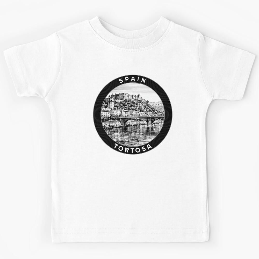 Tortosa Spain Linocut Style  Kids T-Shirt 160