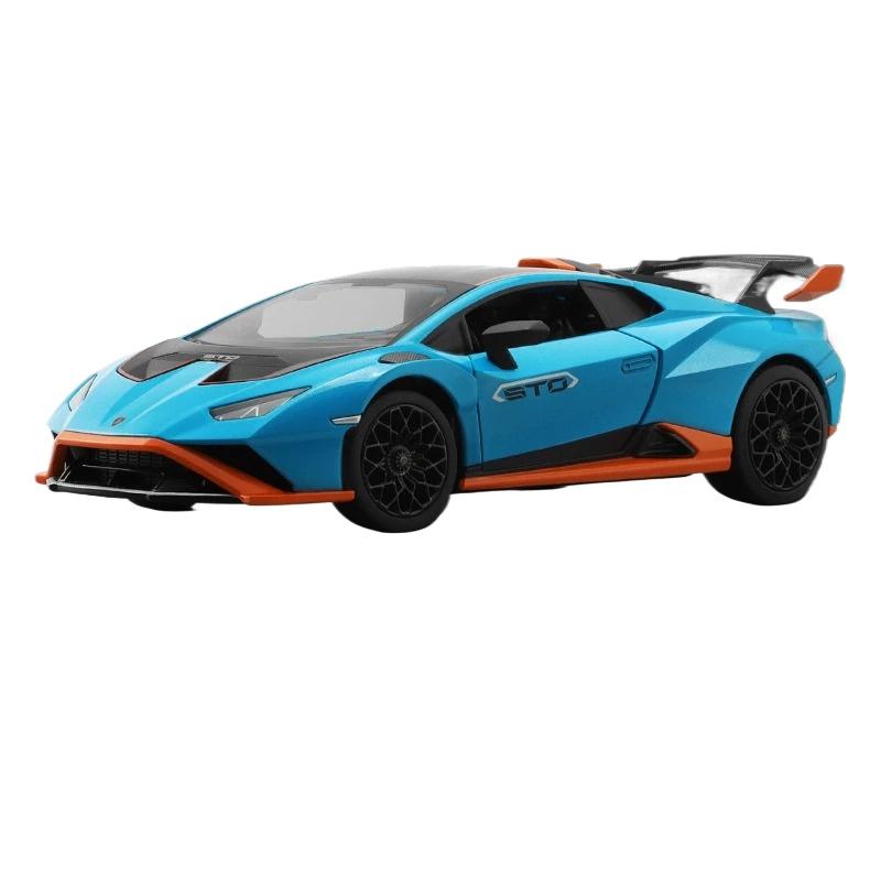 

1/24 Scale Lamborghini Aventador SVJ 63 Huracan STO Supercar Alloy Diecast Model Car Metal Sound & Light Collect Hobby Birthday Gifts темно-синий