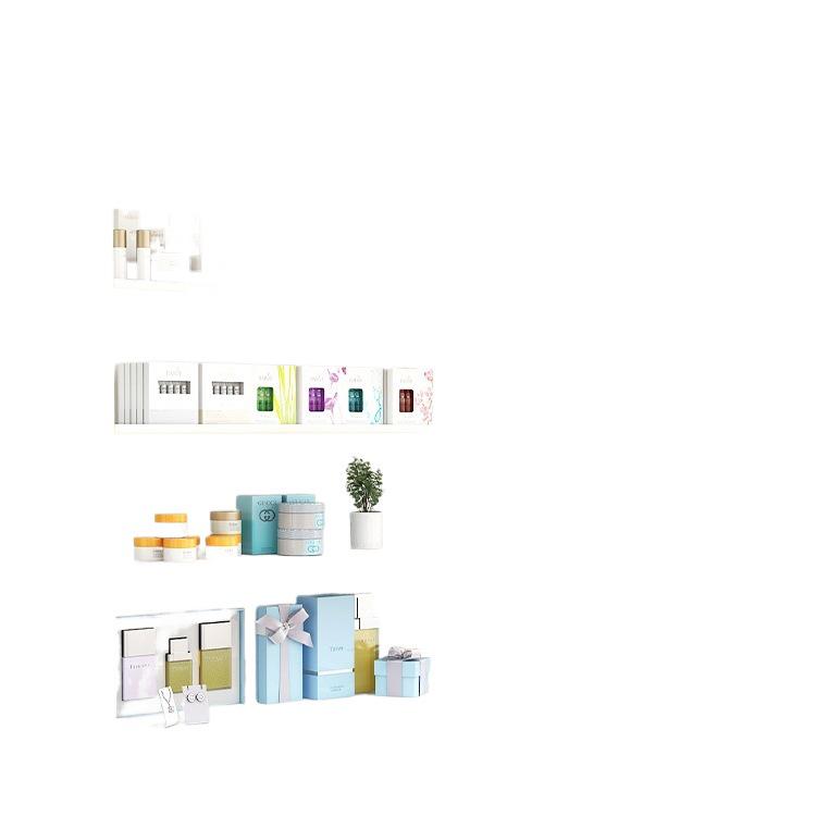 Steel-Wood Multi-Layer Floor Display Rack for Cosmetics and Baby Store