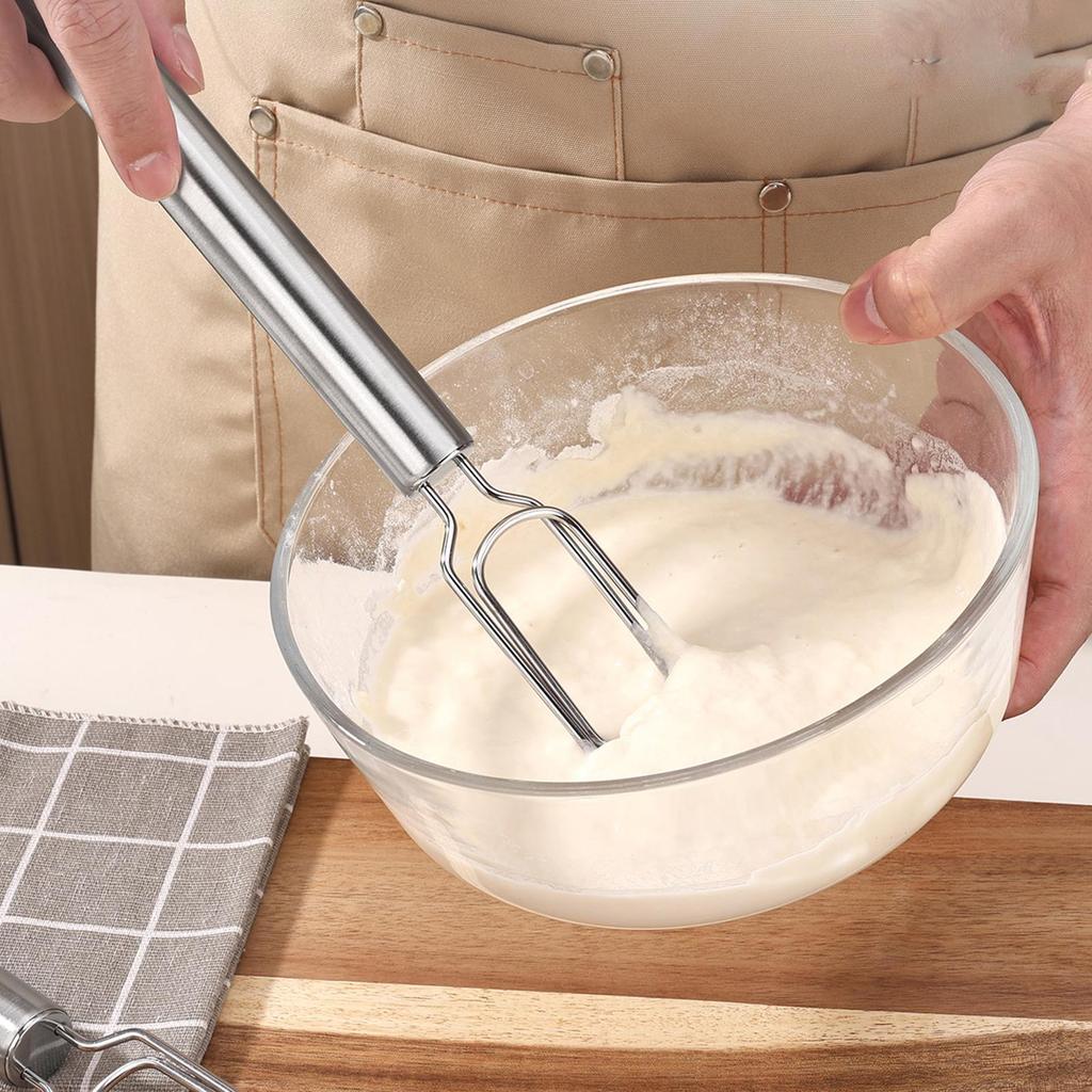 Manual Hand Mixer Kitchen Egg Beater Stainless Steel Ball Mixer Manual Metal Egg Beater for Cooking Mixing Kitchen Baking Tools