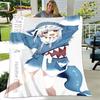 Cute Gawr Gura Hololive Anime Soft Plush Blanket,Flannel Blanket Throw Blanket for Living Room Bedroom Bed Sofa Picnic Cover Kid
