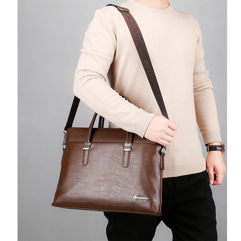 Men's Messenger Business Briefcase Wear-resistant Casual Bag Men's Handbag Horizontal Shoulder Bag