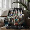 Hamsa Eye Pattern Microfiber Flannel Cover Blanket Bedroom Living Room Sofa Soft And Comfortable Home Decoration
