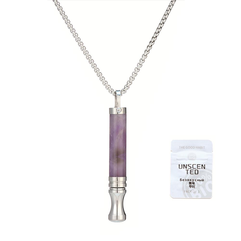 Anxiety Breathing Necklace with Resistance, Flavoured Air Wooden Breathlace, Filter Natural Essential Necklace Pendant