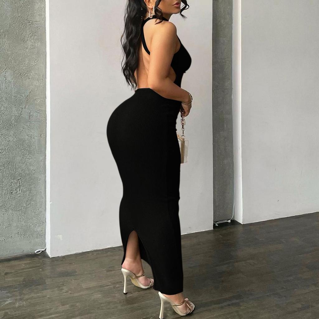 Women's Sexy Bodycon Tank Dress Basic Sleeveless Long Maxi Dresses Party Club Beach Sun Dresses