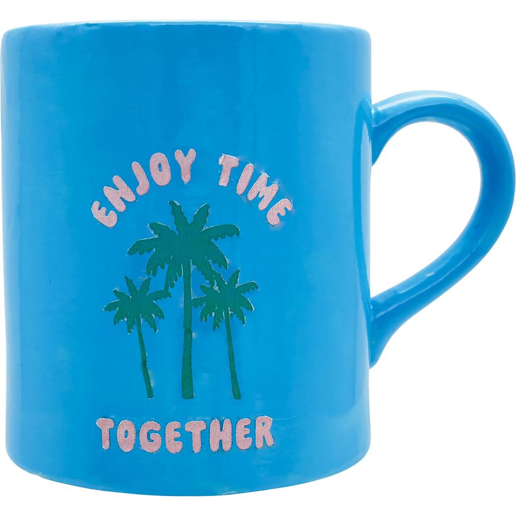 Disney Large Surfing Lilo 12 x 9 325 SAN4854 "Stitch" Mug, Accessories, & Stitch, Tableware, Blue, Approx. cm, ml,