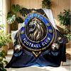 Football club.C Pattern Blanket for Home Decoration, Bed, Sofa, Car Travel, Camping, Suitable for All Seasons, Birthday Christmas Gift