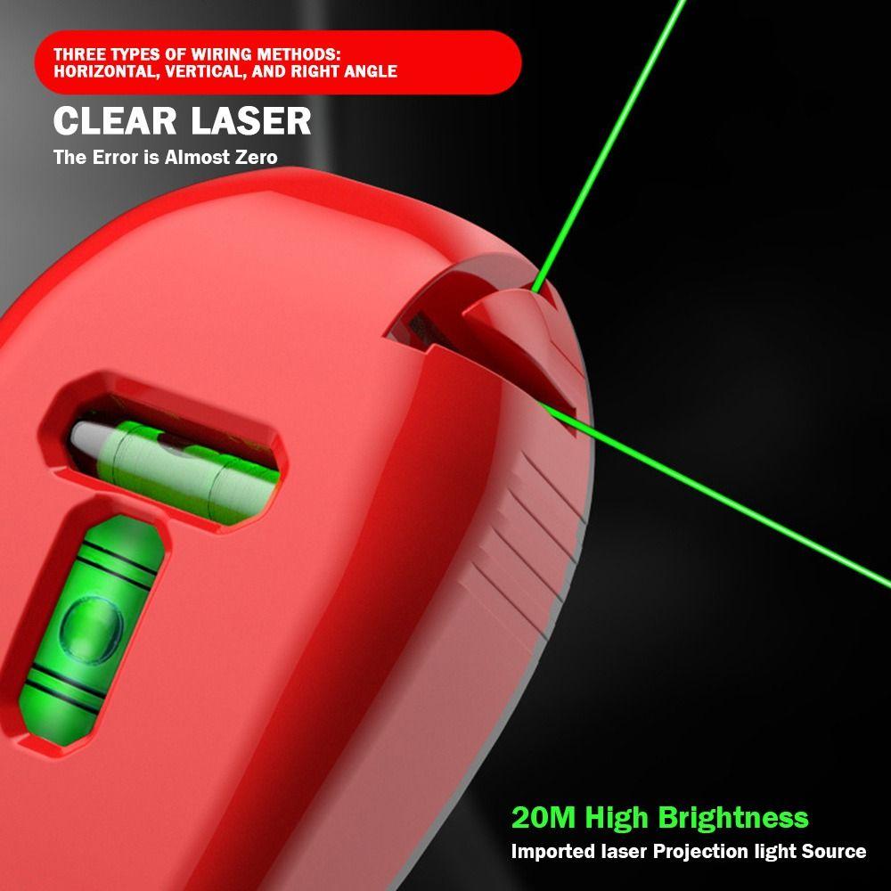 20M 90° Laser Level High Precision LD Light Leveling Right Angle Tool Professional Long Distance Right Angle Bubble Level