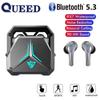 אוזניות Bluetooth אלחוטיות למשחקים בסגנון Mecha Style Wireless 5.3 Gaming Low Latency חיי סוללה ארוכים במיוחד