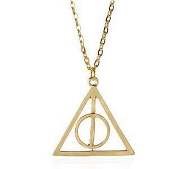 European and American Luna Deathly Hallows Pendant Necklace