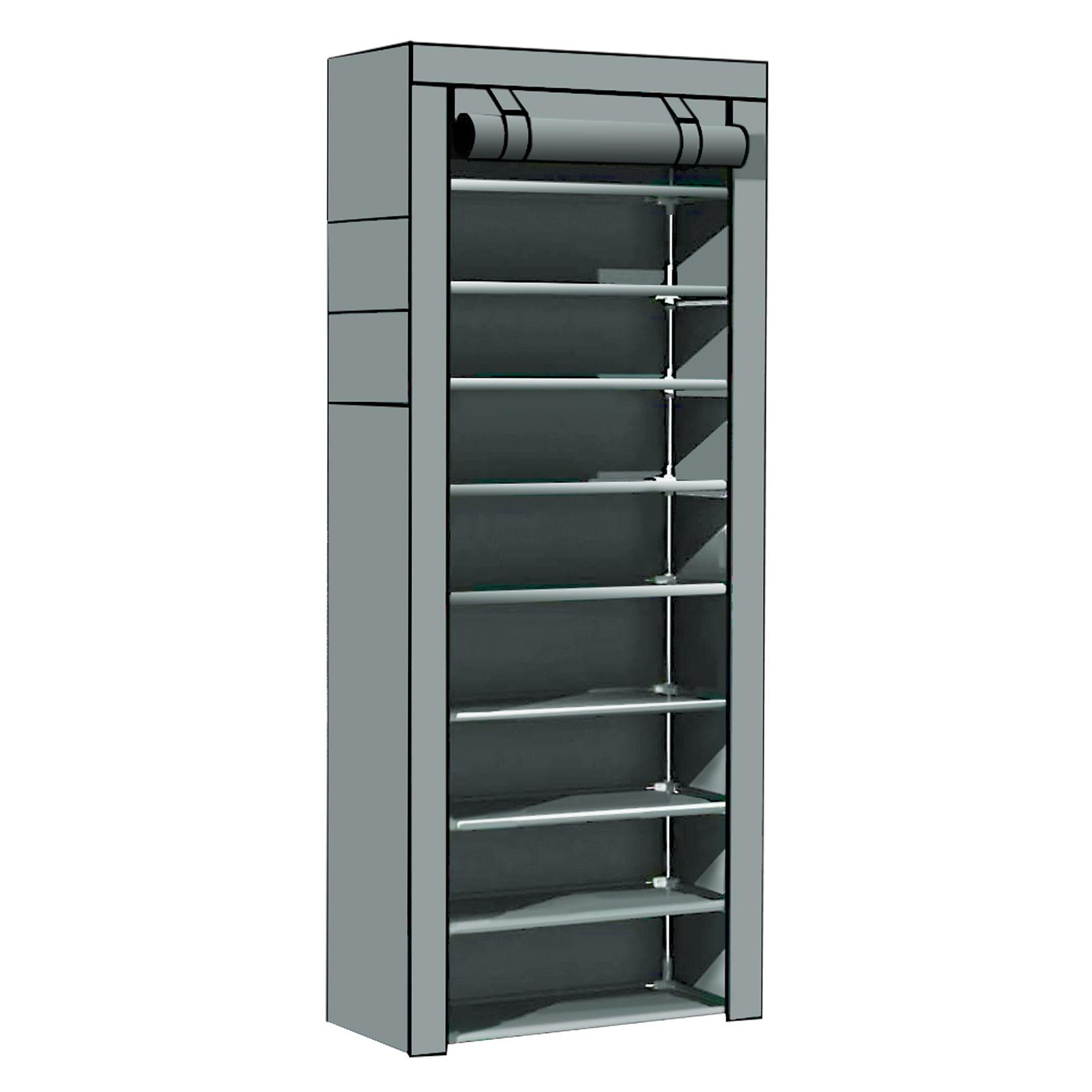 

10-ярусная полка для обуви, органайзер из пылезащитной ткани, вмещает от 30 до 40 пар обуви, экономит место, отдельно стоящая высокая полка для хранения обуви