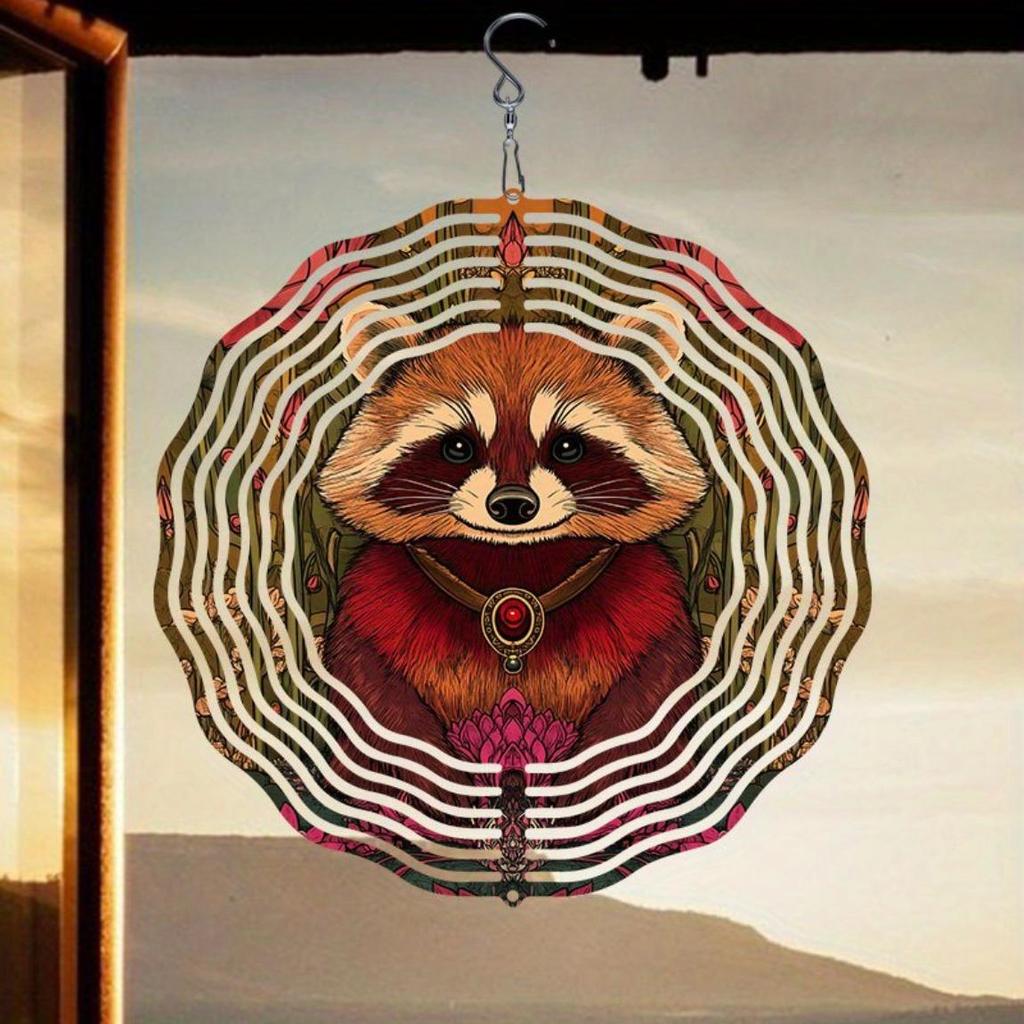 Metalowy Wiatrak z Motywem Szopa nad Jeziorem Obracający się o 360 stopni Dekoracja Zewnętrzna do Ogrodu na Podwórko na Boże Narodzenie Halloween Święto Dziękczynienia