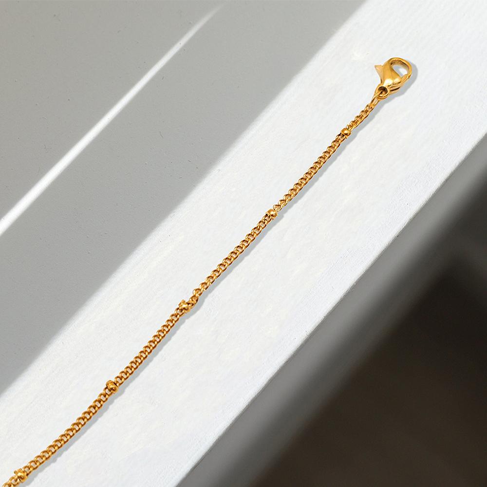 eManco Simple Women's Ball Chain Bracelet Bracelet New Layered Thin Beads Accessories Stainless Steel Jewelry Gifts Wholesale
