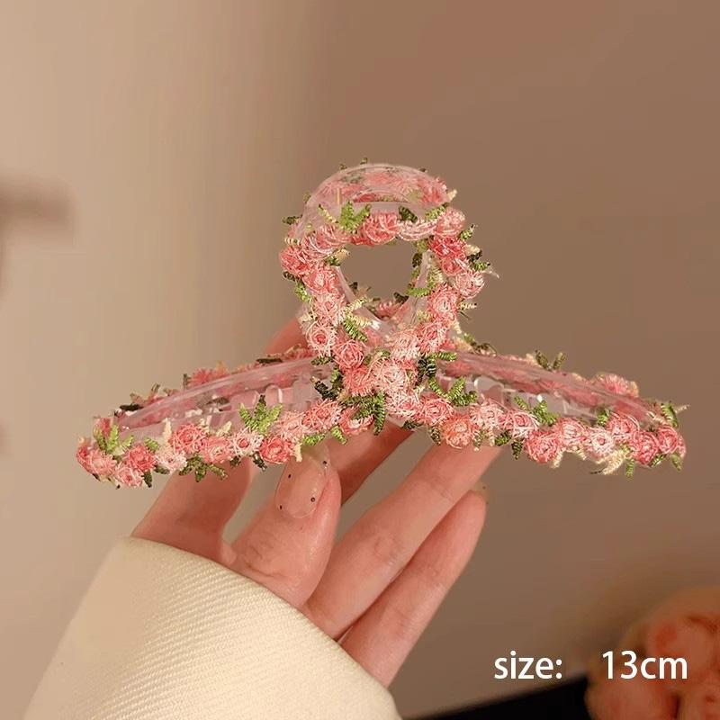 New Pink Flower Star Heart Gemotric Hair Clip For Women Girls Sweet Hair Ornament Hairpin Hair Claw Fashion Hair Accessories