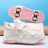 Scarpe per Bambini/Bambine Taglia 29-40 con Quattro Ruote Sportive Pattini a Rotelle Scarpe da Pattinaggio Rimovibili Scarpe da Pattinaggio a Rotelle Scarpe da Pattinaggio per Ragazza