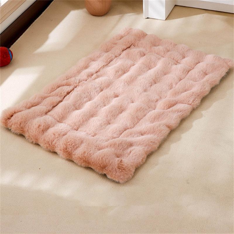 Heavy Duty Pet Cushion Cozy Winter Warm Plush   Washable Orthopedic Support Floor Pad Dogs